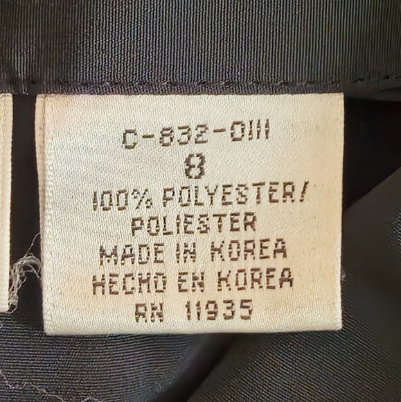 Christie & Jill Vintage Button Down With Faux Pearl Collar Attachment size 8 - Picture 9 of 10